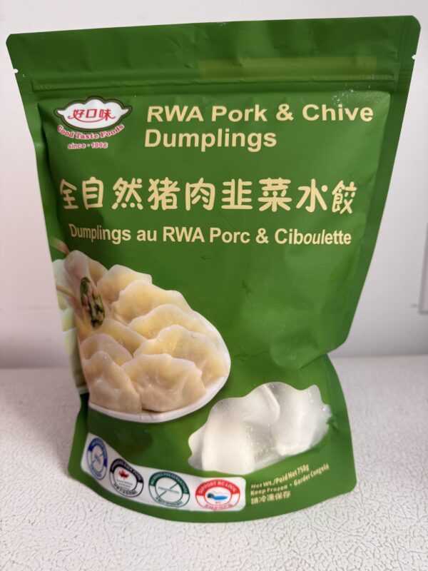 机制全自然猪肉韭菜水饺 RWA Pork & Chive Dumplings 750g